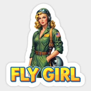 Fly Girl Sticker